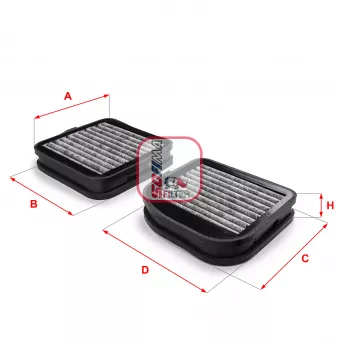 Filtre, air de l'habitacle SOFIMA OEM 2108300218
