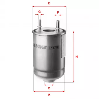 Filtre à carburant SOFIMA S 4187 NR pour RENAULT MEGANE 1.5 DCI - 110cv