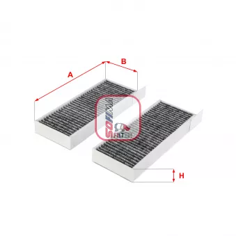 Filtre, air de l'habitacle SOFIMA OEM 9804163480