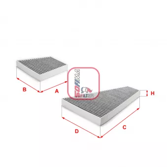 Filtre, air de l'habitacle SOFIMA OEM 3D1819644