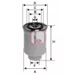 SOFIMA S 4393 NR - Filtre à carburant