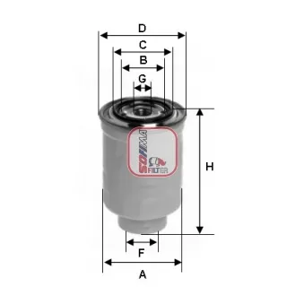 Filtre à carburant SOFIMA OEM 164034U11A