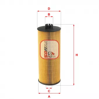 Filtre à huile SOFIMA S 5005 PE pour DEUTZ-FAHR AGROTRON 6,05 MK1 - 105cv