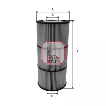 Filtre à huile SOFIMA S 5156 PE pour MERCEDES-BENZ AROCS 2645 B, 2645 LB - 449cv