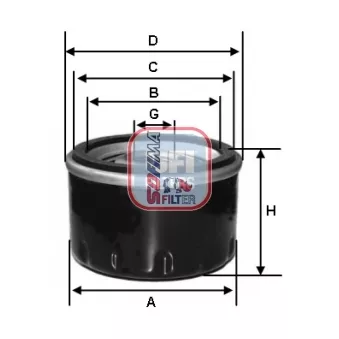 Filtre à huile SOFIMA OEM 4233784