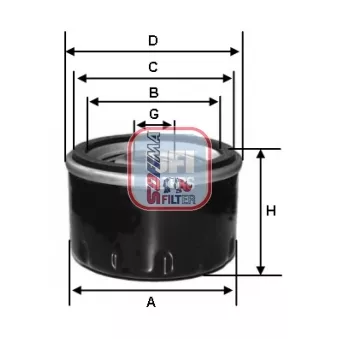 Filtre à huile SOFIMA S 5700 R