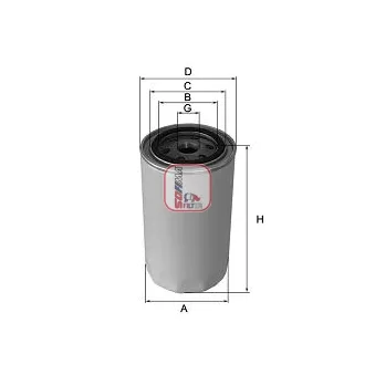 Filtre à huile SOFIMA S 5802 R pour MERCEDES-BENZ NG FMT 2335 DHT - 227cv