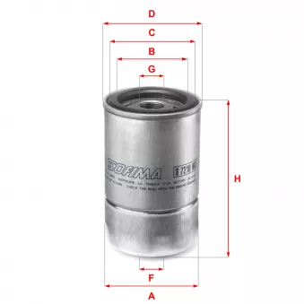 Filtre à carburant SOFIMA OEM 12957455710