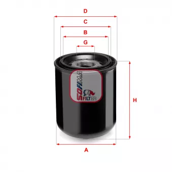 Cartouche de dessicateur, système d'air comprimé SOFIMA S 7344 A pour SCANIA 4 - series 124 G/360 - 360cv