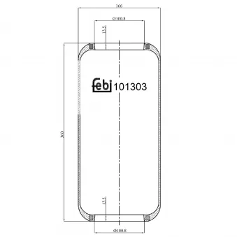 FEBI BILSTEIN 101303 - Soufflet à air, suspension pneumatique