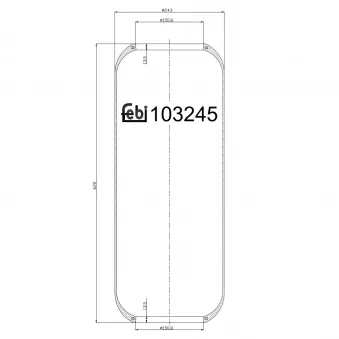 Soufflet à air, suspension pneumatique FEBI BILSTEIN OEM 0041002874