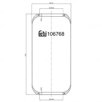 Soufflet à air, suspension pneumatique FEBI BILSTEIN 106768 pour IVECO STRALIS AD260S33P MY16 - 330cv