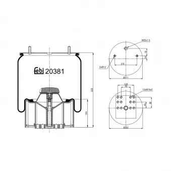 Soufflet à air, suspension pneumatique FEBI BILSTEIN OEM 0542943510