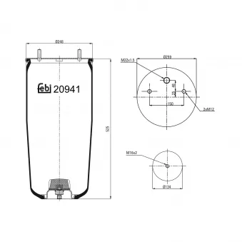 FEBI BILSTEIN 20941 - Soufflet à air, suspension pneumatique