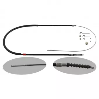 Tirette à câble, frein de stationnement arrière gauche FEBI BILSTEIN OEM 34401166234