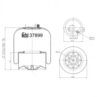 Soufflet à air, suspension pneumatique FEBI BILSTEIN 37899