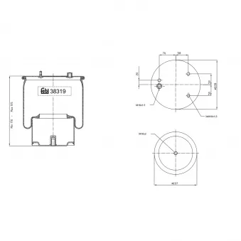 Soufflet à air, suspension pneumatique FEBI BILSTEIN OEM 1697684