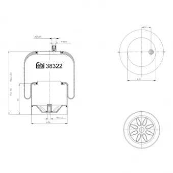 FEBI BILSTEIN 38322 - Soufflet à air, suspension pneumatique