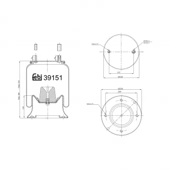 Soufflet à air, suspension pneumatique FEBI BILSTEIN OEM M001472