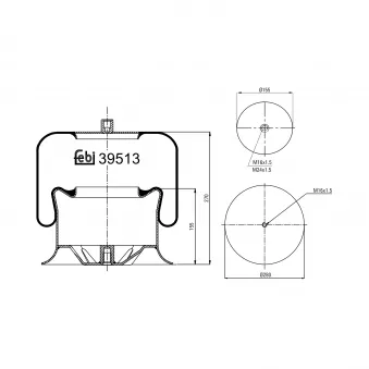 FEBI BILSTEIN 39513 - Soufflet à air, suspension pneumatique