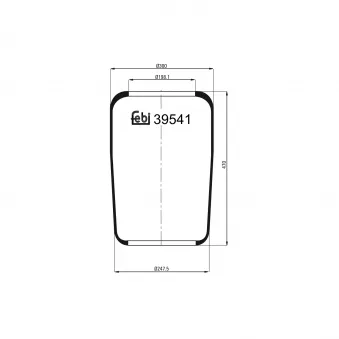 Soufflet à air, suspension pneumatique FEBI BILSTEIN 39541