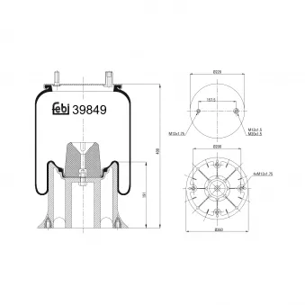 Soufflet à air, suspension pneumatique FEBI BILSTEIN 39849