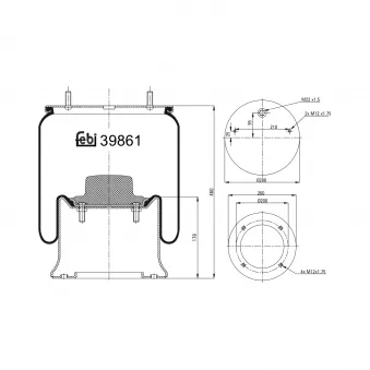 FEBI BILSTEIN 39861 - Soufflet à air, suspension pneumatique