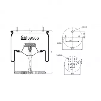 FEBI BILSTEIN 39986 - Soufflet à air, suspension pneumatique