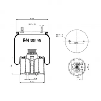 Soufflet à air, suspension pneumatique FEBI BILSTEIN 39995