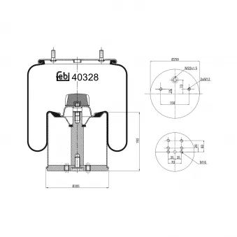 FEBI BILSTEIN 40328 - Soufflet à air, suspension pneumatique