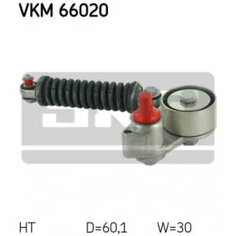 SKF VKM 66020 - Poulie-tendeur, courroie trapézoïdale à nervures