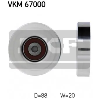 SKF VKM 67000 - Poulie renvoi/transmission, courroie trapézoïdale à nervures