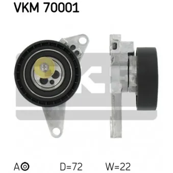 SKF VKM 70001 - Poulie-tendeur, courroie crantée