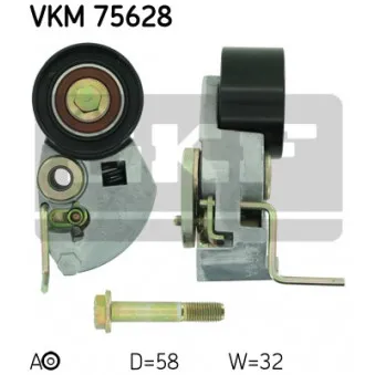 SKF VKM 75628 - Poulie-tendeur, courroie crantée
