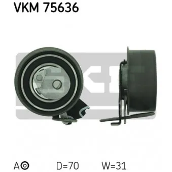 SKF VKM 75636 - Poulie-tendeur, courroie crantée
