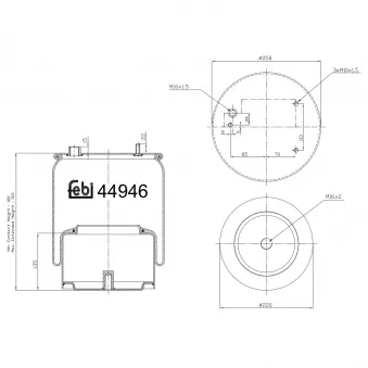 Soufflet à air, suspension pneumatique FEBI BILSTEIN 44946 pour DAF LF FA 280 - 284cv