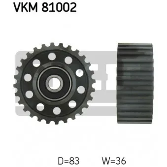 Poulie renvoi/transmission, courroie de distribution SKF VKM 81002