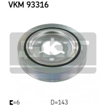 SKF VKM 93316 - Poulie, vilebrequin