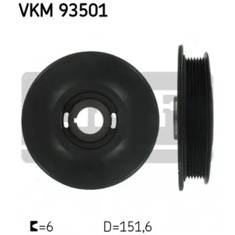 Poulie, vilebrequin SKF OEM 614411