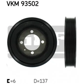 SKF VKM 93502 - Poulie, vilebrequin