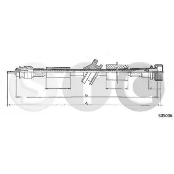 STC T480913 - Câble flexible de commande de compteur