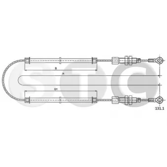 STC T481273 - Tirette à câble, frein de stationnement