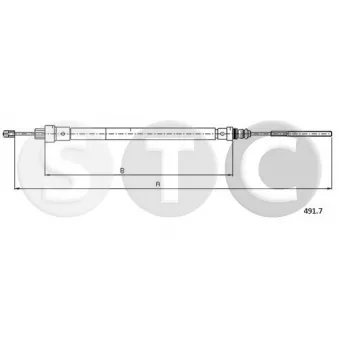 Kit de traction par chaîne, frein de stationnement STC [T481340]