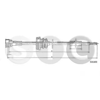 Câble flexible de commande de compteur STC [T483648]