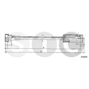 STC T483668 - Câble flexible de commande de compteur