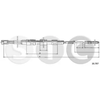 STC T483710 - Tirette à câble, frein de stationnement