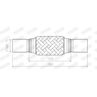 Tube ondulé, système d'échappement WALKER 10407