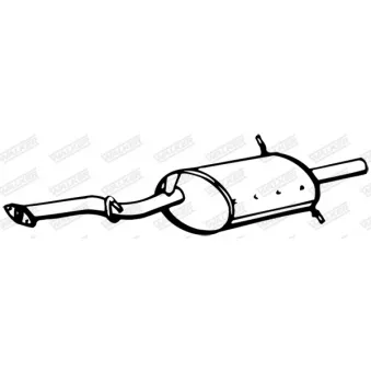 WALKER 16662 - Silencieux arrière