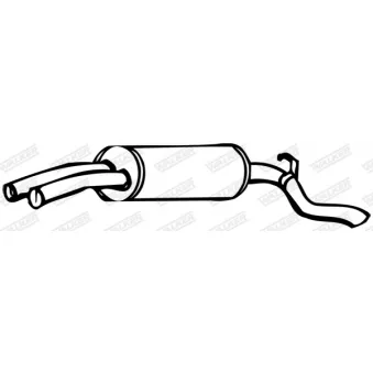 WALKER 17345 - Silencieux arrière