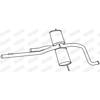 WALKER 18962 - Silencieux central